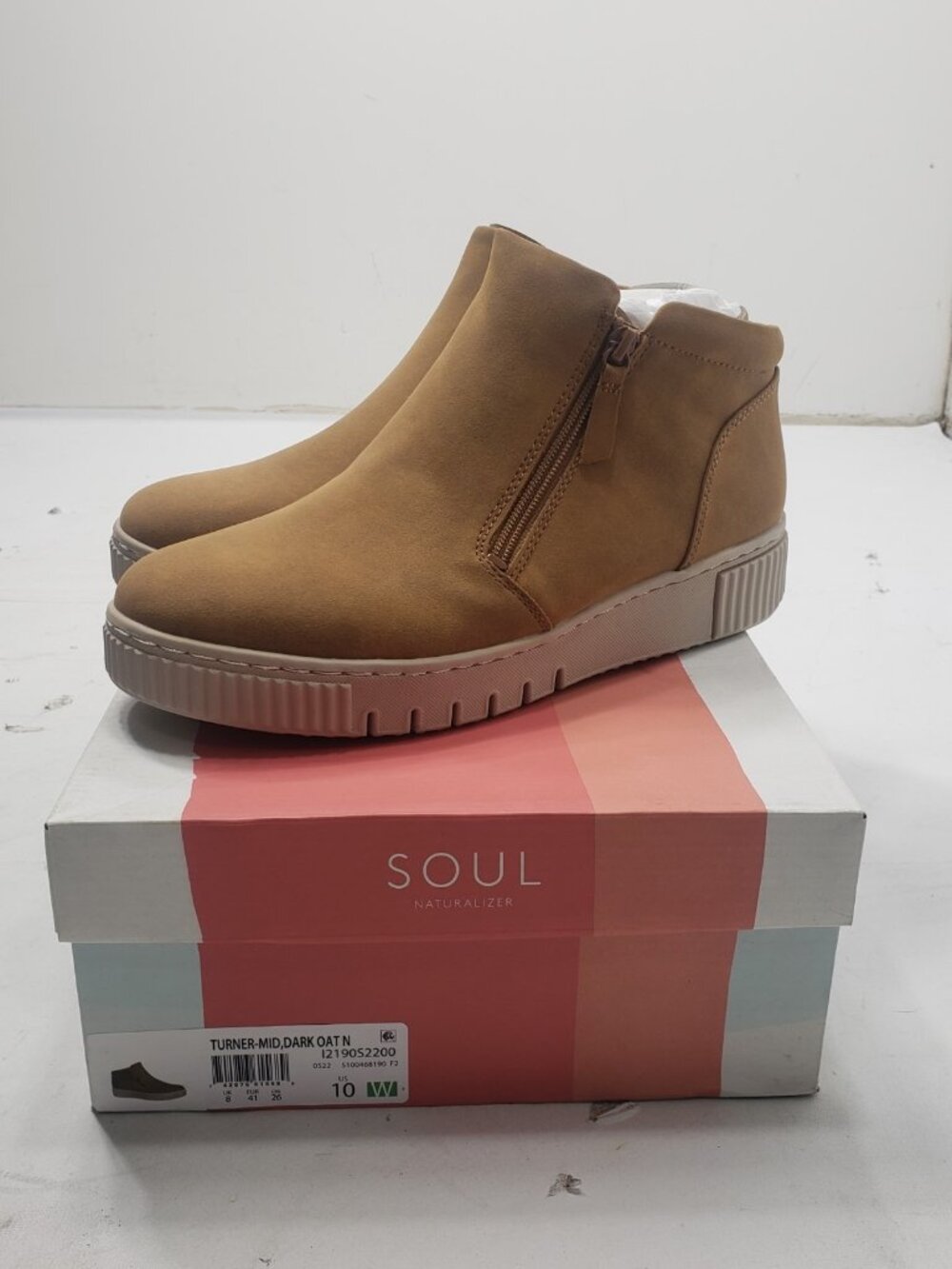 Soul Naturalizer Turner Comfort Ankle Boots Dark Oat Size 10W 12190S2200
